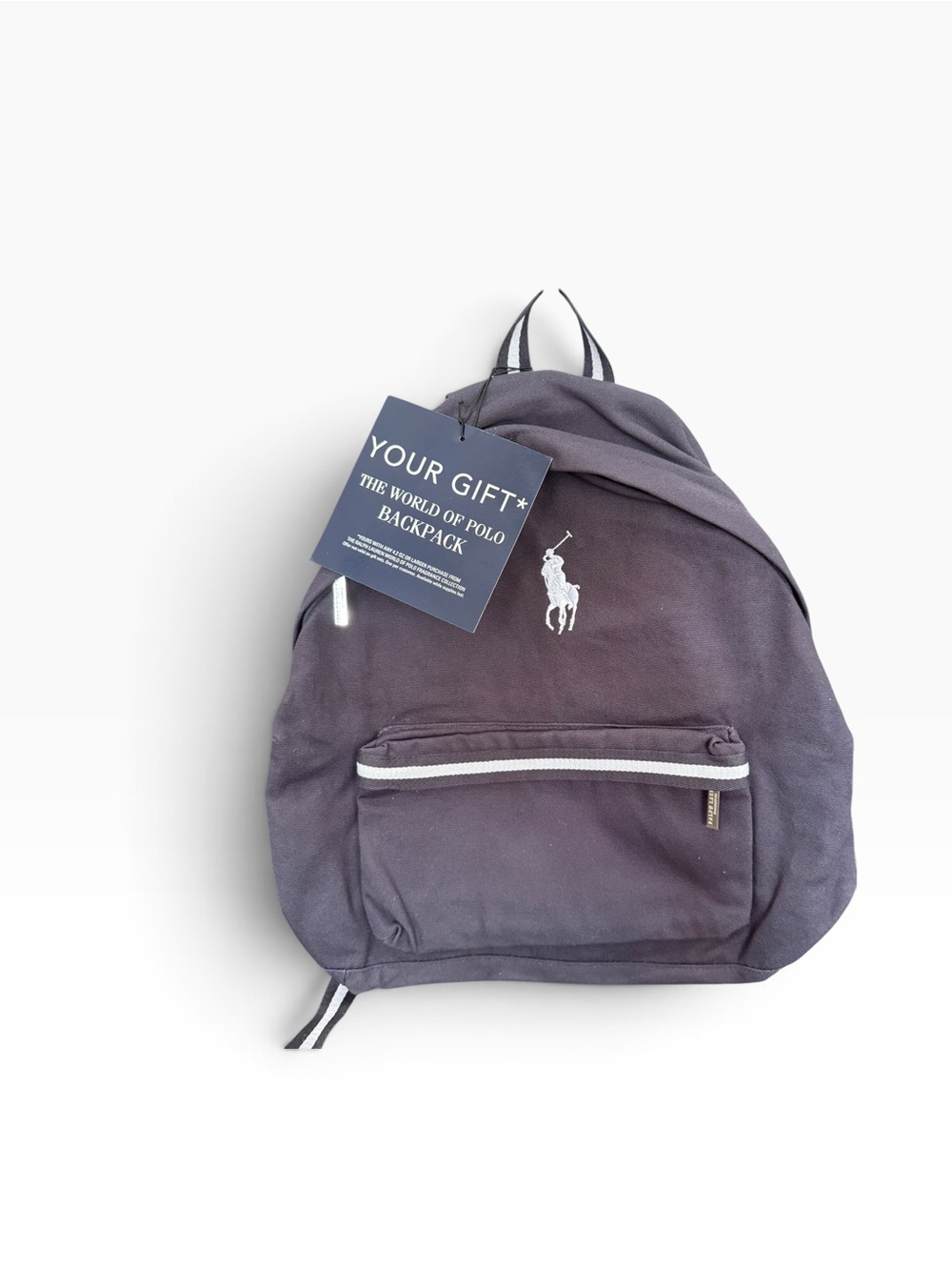Polo by Ralph Lauren Dark Navy Canvas Backpack with White Logo